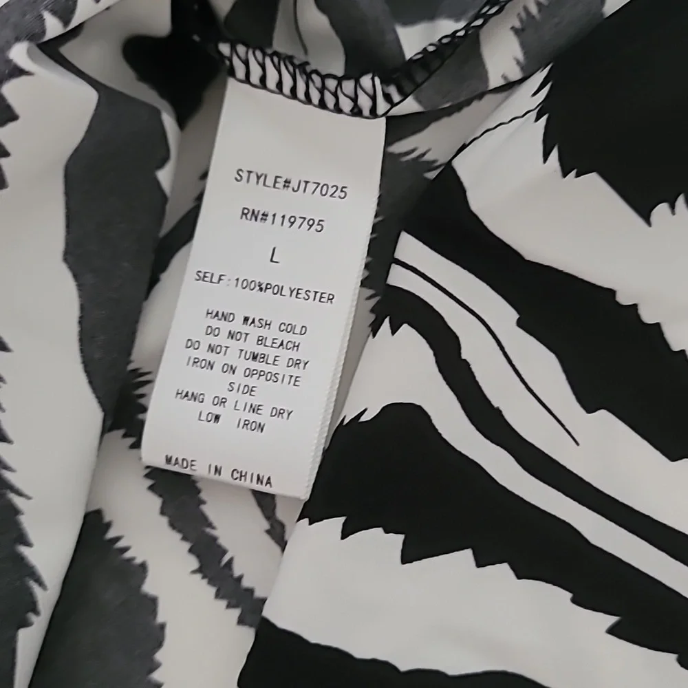 💫Black & WhiteTop Tunic Camellia By Affection Christina Zebra Print💫 - Picture 11 of 16